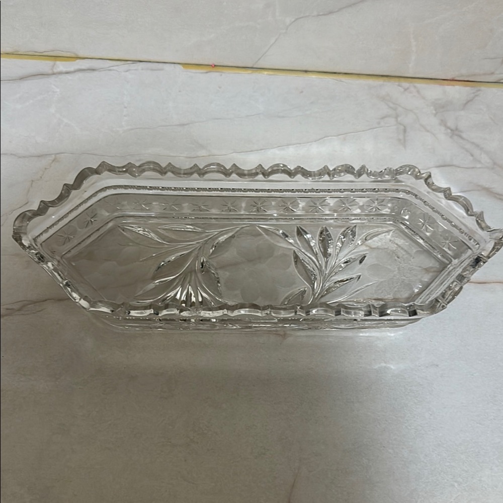 Elegant Clear Glass Serving Tray